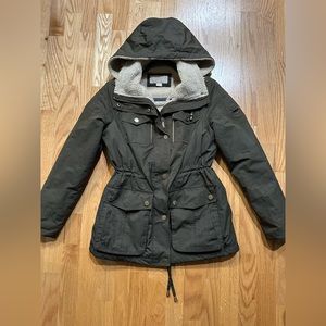 Michael Kors Army Green Sherpa & Quilted Lined Jacket